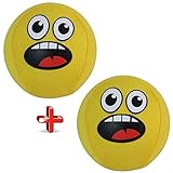 Armour Shell Skip Fun Emoji Ball Pool Games, Lake Toys, Water Balls for Extreme Swimming Skipping, Best Toy for Beach Fu (Thrilled, 2 Pack)