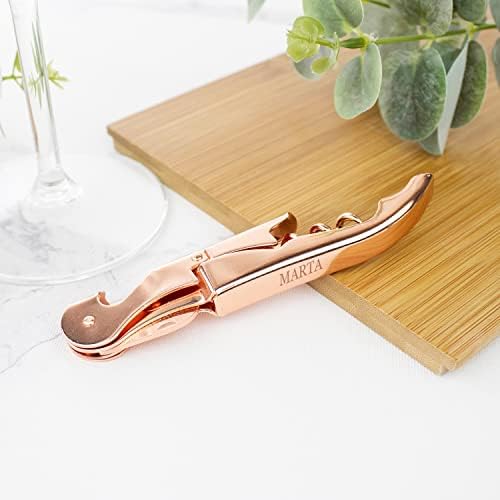 Sacacorchos Abrebotellas personalizado de acero inoxidable cromado de color Cobre Rosé · Personalizado con Nombre o Texto · Grabado Láser · Accesorio Vino Abridor y Abrebotellas · Regalo original Sacacorchos Abrebotellas personalizado de acero inoxidable cromado de color Cobre Rosé · Personalizado con Nombre o Texto · Grabado Láser · Accesorio Vino Abridor y Abrebotellas · Regalo original