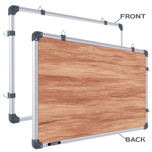Image of GOSHU Magnetic White Board 2 feet x3 feet Dry Erase whiteboard Includes 10 Magnets, 1 Duster, 2 Marker and 1 30cm Scale (2x3 feet + Pack of 14 Items)