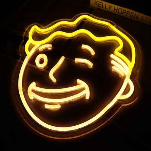 Image of WonderfulLife Game Character Boy Neon Sign for Gamer Zone Decor,Led Lights for Man Cave Gaming Room Internet Bar or Bedroom Decoration.5V USB Powered,Easy Hanging.