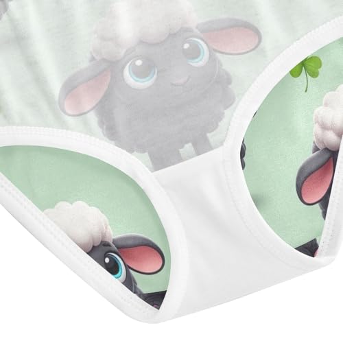 Cute Cartoon Black Sheep Blue Eyes Toddler Underwear, Panties for Girls, 2T–8 Years4