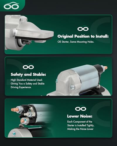 Image of SCITOO Starter Motor fit for Ford for Escape 2.5L 2018-2019,for Ford for Explorer 2.3L 2017-2019,for Ford for Focus 2.0L 2017-2018 Replacement Starter 16016