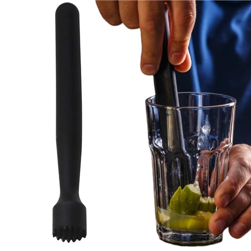 IATAHI Pestello da Cocktail,Muddler Nero per Cocktail,Pestello da Cocktail,Cocktail Muddler,Limone Schiacciapatate per Tritare Cubetti di Ghiaccio,per Il Debug di Cocktail e Succhi