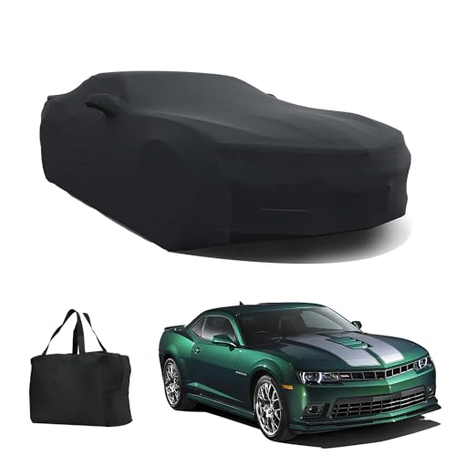 Image of Indoor Car Cover Custom Fit for Camaros SS, RS, ZL1, Z /28、LS, 1LT, 2LT, 3LT, LT1 Luxurious Soft Stretch Satin Car Cover Breathable Dust-Proof for Underground Garage, Car Show