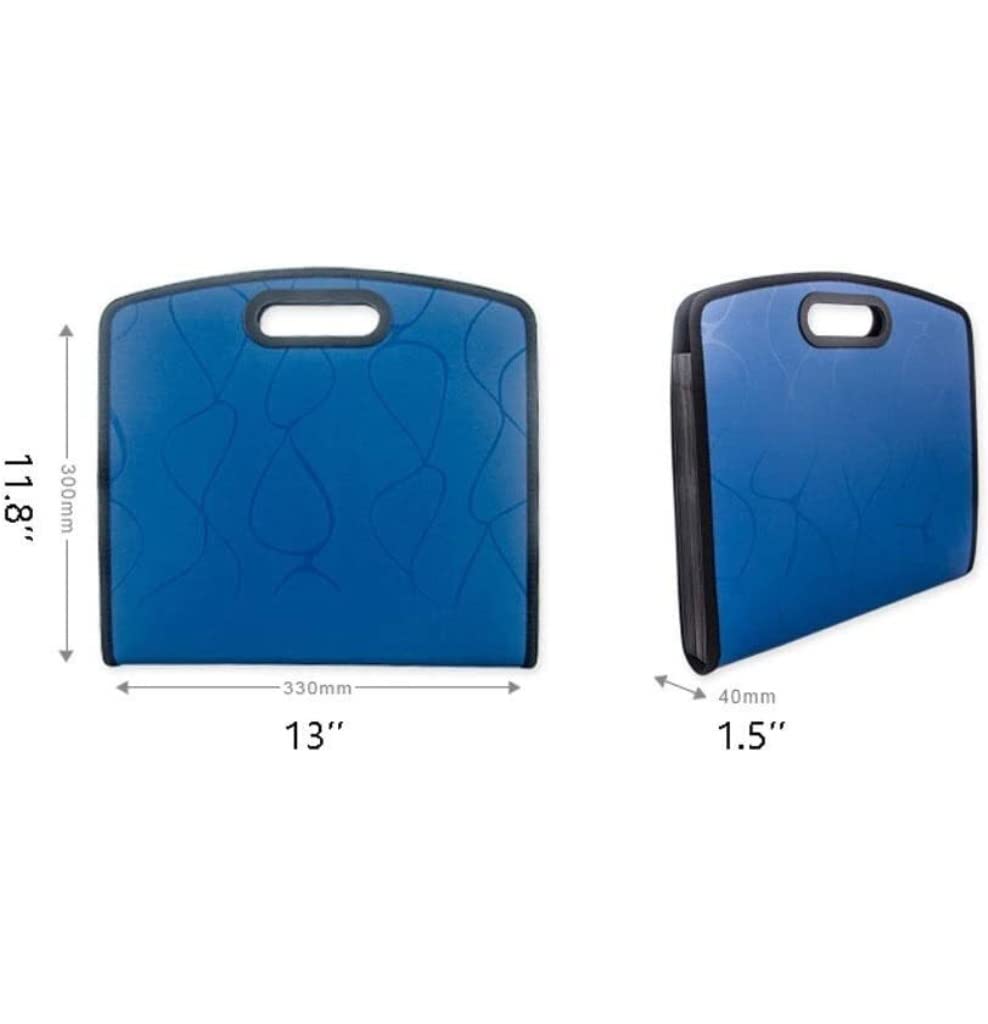 Archivbox, 2pc Tragbare Orgel Tasche A4 Große Kapazität Multi-Schicht Ordner Informationen Aktentasche Student Test Papier Klassifizierung Ordner Sammelmappe(E)