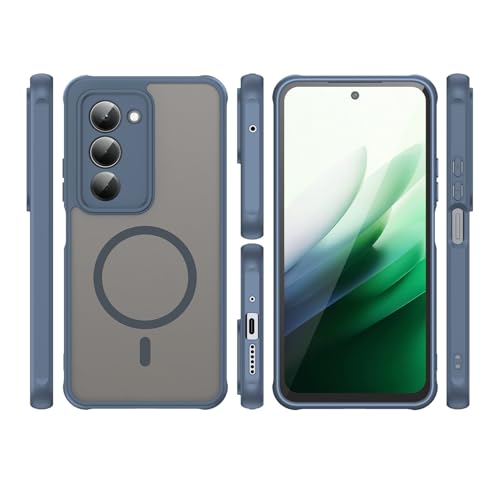 Image of Compatible with REDMI 15 (171mm) Case Cover,Compatible with MagSafe,Anti-Fall,Compatible with Xiaomi Redmi 15 (171mm) 25062RN2DY Cell Protective Phone Case Blue