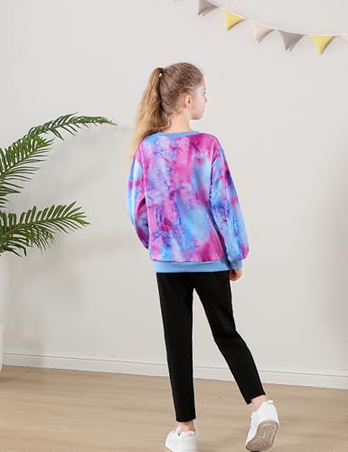 Image of Girls 2 Piece Outfits Kids Clothes Sets Sweatsuit Tracksuit Jogger Print Long Sleeve Sweatshirts Sweatpants 4-13Y