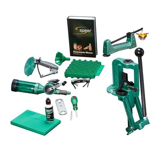 RCBS Rock Chucker Supreme Master Reloading Kit, Reloading Equipment Kit with Press, Scale, Powder Dispenser and More Green