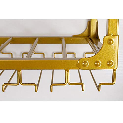 Casier à vin suspendu pour manque de place, support plafond en métal réglable - 5