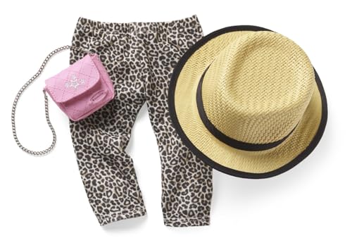 Accessoires Truly Me American Girl avec pantalon léopard et rose pour poupée 45 cm