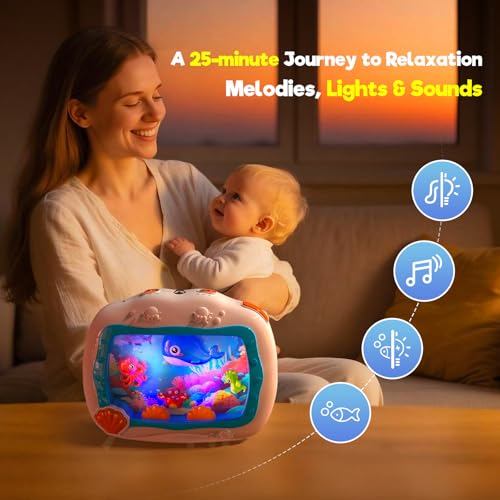 image for Cheffun Baby Aquarium Toy, Sleep Soother Musical Crib Toy, Sea Animal 