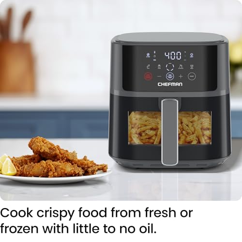 image for Chefman Air Fryer – 6 QT Compact Airfryer for Quick & Easy Meals, Fe
