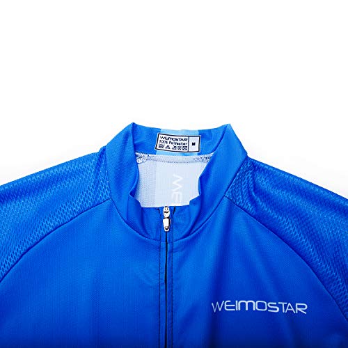 Cycling Jersey Men Short Sleeves Bike Jersey for Men Cycling Bicycle Biking Cycle Shirt Tops Road Blue M