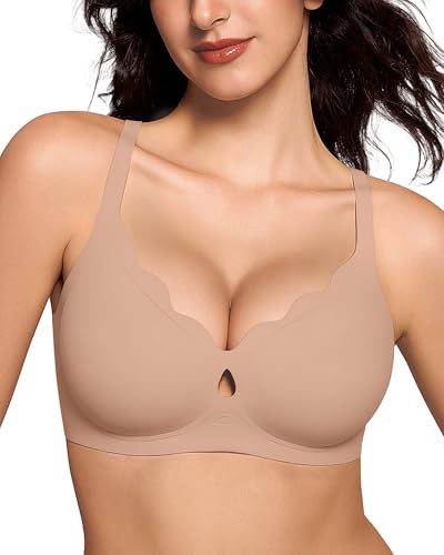Image of ProKloud Bras for Women No Underwire Wireless Jelly Bras Full Coverage Seamless Push Up Bralettes Support Tshirt Bra