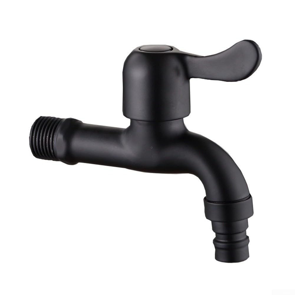 Grifo para lavadora monomando de acero inoxidable de pared