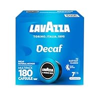 Lavazza, A Modo Mio Decaf, 180 Capsule Caffè, per un Espresso Decaffeinato con Note di Mandorle e Canditi, 100% Arabica, Intensità 7/13, Tostatura Media, 5 Confezioni da 36 Capsule