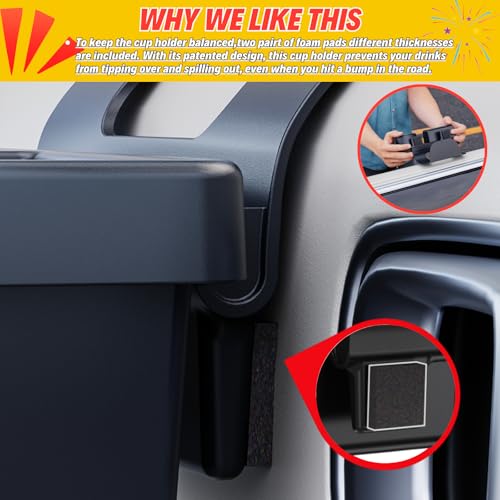 Extra Hanging Car Door Window Drink Coffee Cup Holder with Storage Organizer Tray | Coin Holder Change Organizer Fits Most Vehicles, Trucks Interior Car Gadgets Accessories by Qlhshop - Image 8
