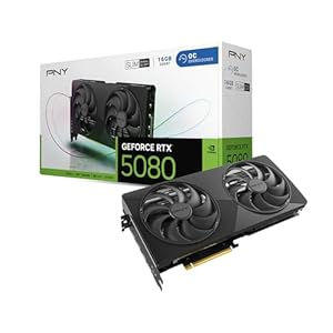 PNY NVIDIA GeForce RTX™ 5080 Slim Dual-Lüfter, Dual-Slot OC-Grafikkarte
