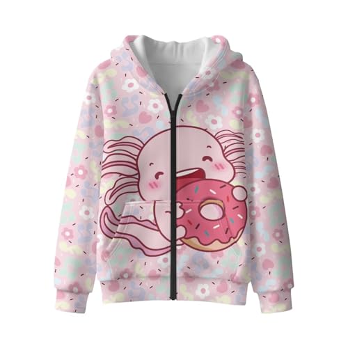 Girls Winter Full Zip Long Sleeve Hoodie Fuzzy Jacket Outwear Coat Warm Hooded Sweatshirt with Pocket4