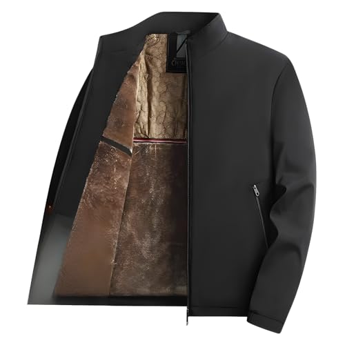 جاكيت بومبر للرجال من كايفيدوم، جاكيت كاجوال شتوي مقاوم للرياح للرجال مبطن بسحاب كامل مقاوم للرياح مقاس M-4XL