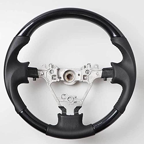 ハイゼットカーゴ S321 S331 後期専用 コンビハンドル コンビステアリング 黒本革・ブラックカーボン ガングリップ ハンドル ステアリング