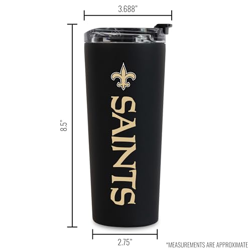 Image of Rico Industries NFL Football 24oz Stainless Steel Tumbler with Lid and Dual Functioning Lid