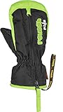 extra atmungsaktiv Reusch Baby Ben Mitten Handschuhe, Black/Neon Green, II