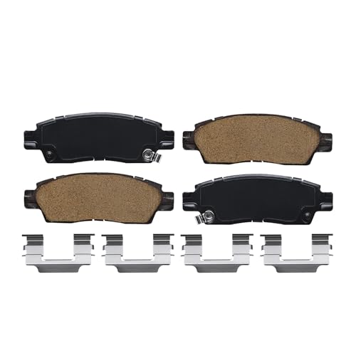 Image of Detroit Axle - Rear Brake Pads for Chevy Trailblazer EXT Traverse Enclave Rainier GMC Acadia Envoy XL XUV Isuzu Ascender Saturn Outlook Saab 9-7x Olds Bravada, Ceramic Brake Pads Replacement