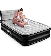 Airefina Air Mattress with Headboard, Full Size Inflatable Bed with Built-in Pump, Comfortable Fl...