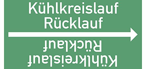 LEMAX® Rohrleitungsband Kühlkreislauf Rücklauf,DIN 2403,ab Ø 15mm,grün/weiß,33m/Rolle