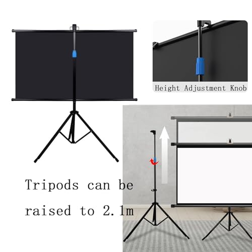 Pantalla de proyección con soporte 72 pulgadas 16:9 miniatura 4