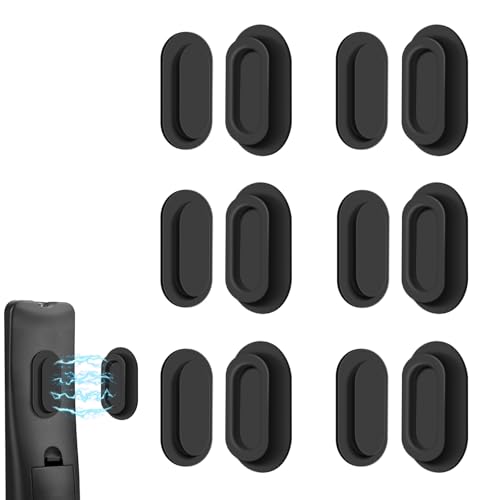 AMAZYC-US 6 Pack Magnetic Remote Control Holder – Upgraded Silicone Magnetic Wall Mount for TV, Fan & Air Conditioner Remotes – Self-Adhesive, No-Drill Remote Control Holder Wall Mount