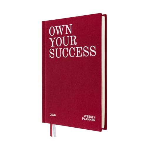 Kokonote Diary 2026 Week To View - Rouge Ambition | Weekly Planner 2026 With Bookmarks, Pocket, January 2026 - December 2026 | Aesthetic Stationery Gifts For Women & For Men