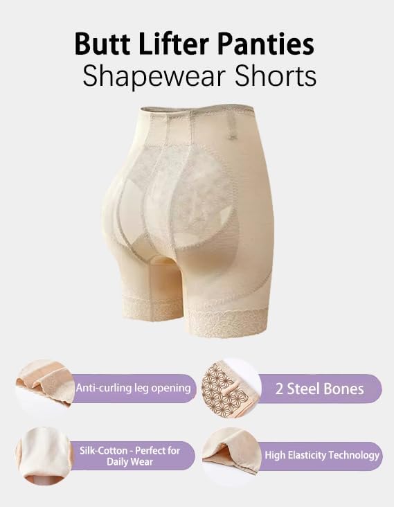 Butt Lifter Shorts for Women, Seamless Shapewear Body Shaper, No Roll Waist, Smoothing Under Dresses, No Show Lines - Image 3