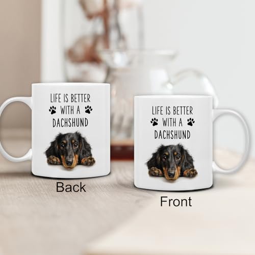 Taza de cerámica para café con diseño de perro dachshund 11 oz miniatura 7