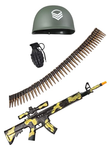 Funidelia | Kit accesorios de militar para hombre y mujer Militar, Soldado, Profesiones, Camuflaje - Disfraz para adultos y divertidos accesorios para Fiestas, Carnaval y Halloween - Verde