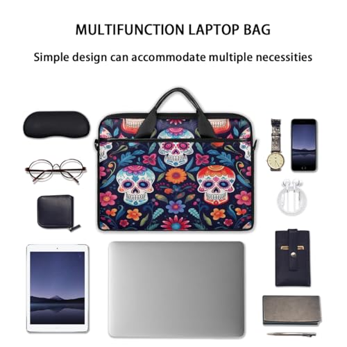 Bolsa para laptop calavera 15 pulgadas con correa ajustable miniatura 7