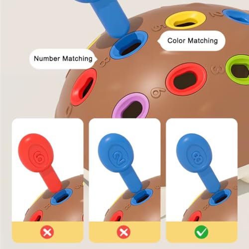 Image of Yummy Baby Products Cute Hedgehog Learning Toy, Helps Develope Motor Skills, Color Recognitions and Numbers (Classic Hedgehog)