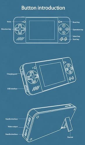 YINBO Consola De Jogos Portátil Powkiddy q35 De 3,5 Polegadas, Gamepad Fc Nostalgic Retro, 600 Jogos