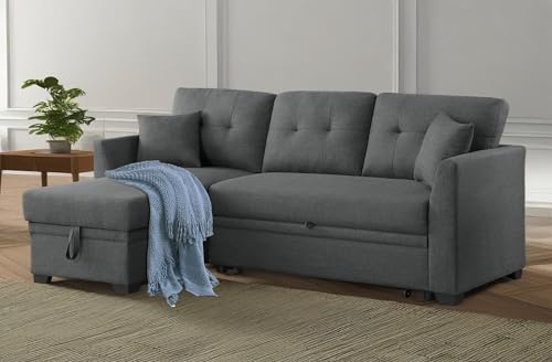 Modcart 81.5 Inch Convertible L-Shaped Sleeper Sofa thumb #3