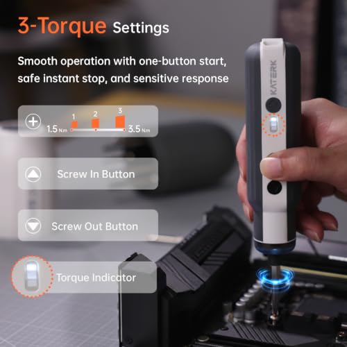 Katerk 1500mAh Electric Screwdriver Cordless Rechargeable Power Screwdriver - image 4
