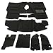 HECASA Full Carpet Mat Rug Kit Compatible with 1997-2006 Jeep Wrangler TJ Black Interior Floor Liner Mat- 6PCS