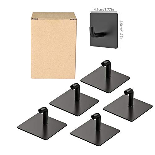 Homeasy Zelfklevende handdoekhaken, 5 stuks, zelfklevende handdoekhouder, kleefhaken, roestvrij staal, wandhaken, zonder… - Image 8