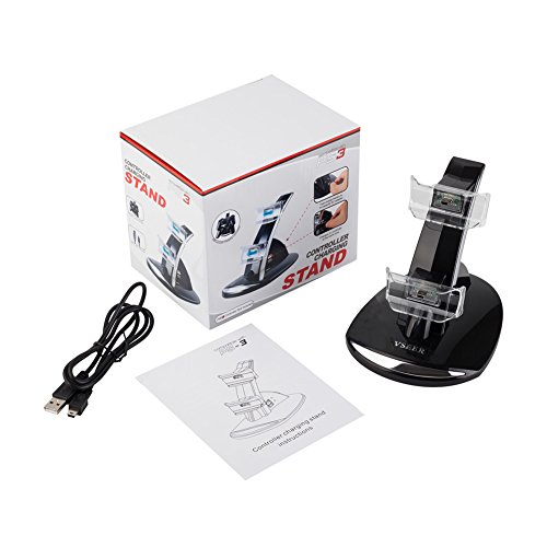 VSEER Playstation 3 Controller Charger, Dual Console Charger Charging