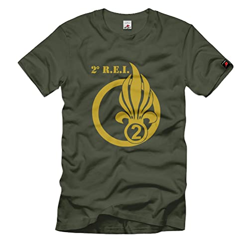 T-shirt 2 REI 2° Régiment Etranger Infanterie en maille robuste verte