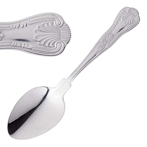 Kings Pattern Cutlery Stainless Steel Restaurant Knife Fork Spoon - Packs of 12/6 (Kings Dessert Spoon Pack of 6)