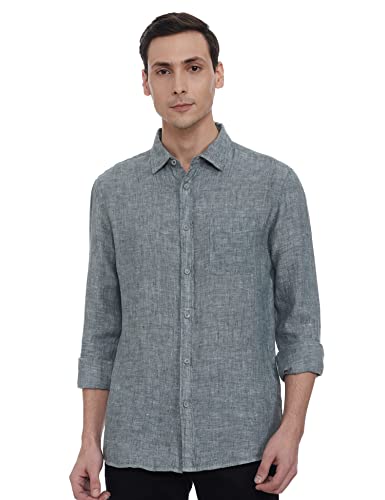 Image of Marks & Spencer Mens Solid Polyester Blend Collared Neck Regular Fit Easy Iron Shirt (Pack of 2)
