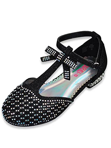 Angels Girls' Mini Pumps (Sizes 9-5) - black, 3 youth
