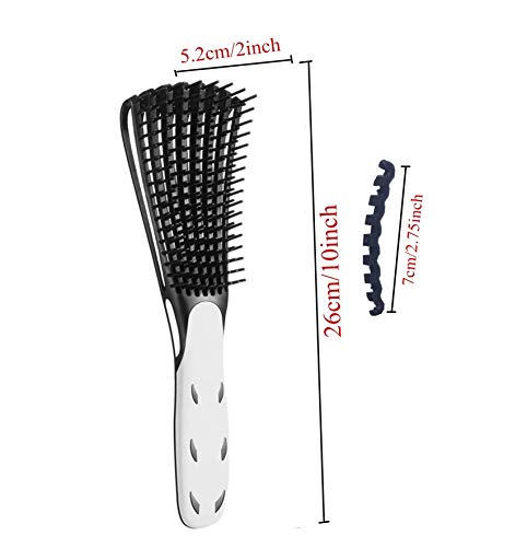 Detangling Brush For Natural Hair-Detangler For Afro Textured 3A To 4C Kinky Wavy, Detangle Easily With Wet,Coily Hair,Dry,Curly,Conditioner, Improve Hair Texture-Easy Clean (Black) #TOP6