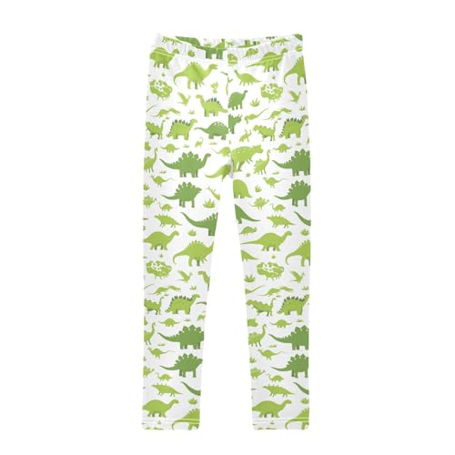 KLL Dinosaurs Green Silhouettoddler Girls Legging Soft Full Length Workout Pants Sports